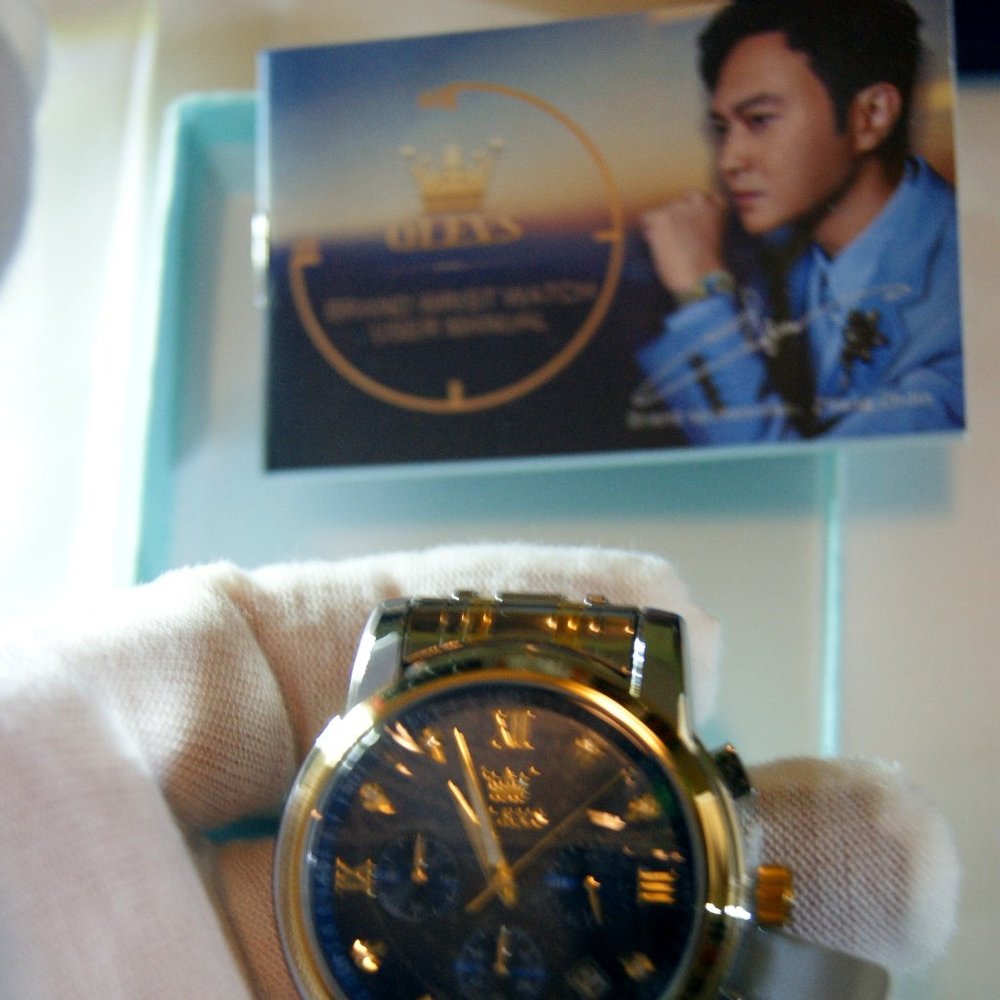 Olevs Men watch blue dial